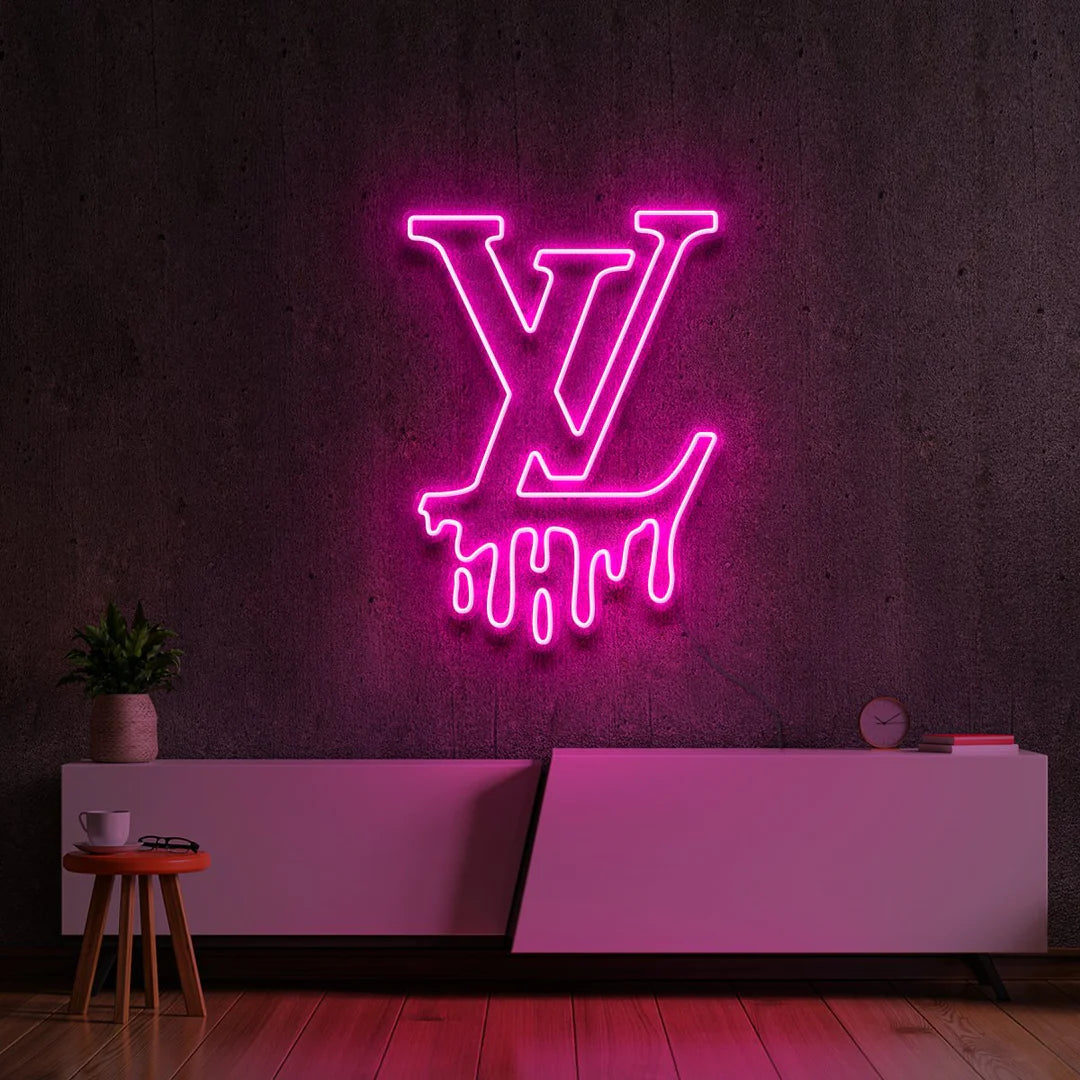 Louis Vuitton Dripping Logo Neon Sign